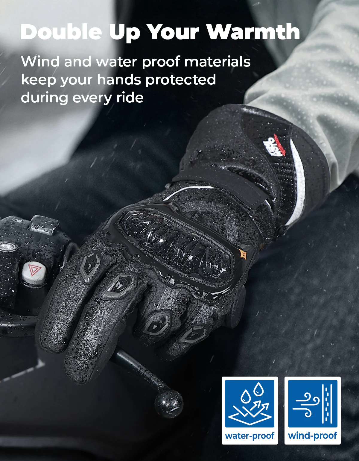 Motorcycle Winter Warm Gloves - Image 4