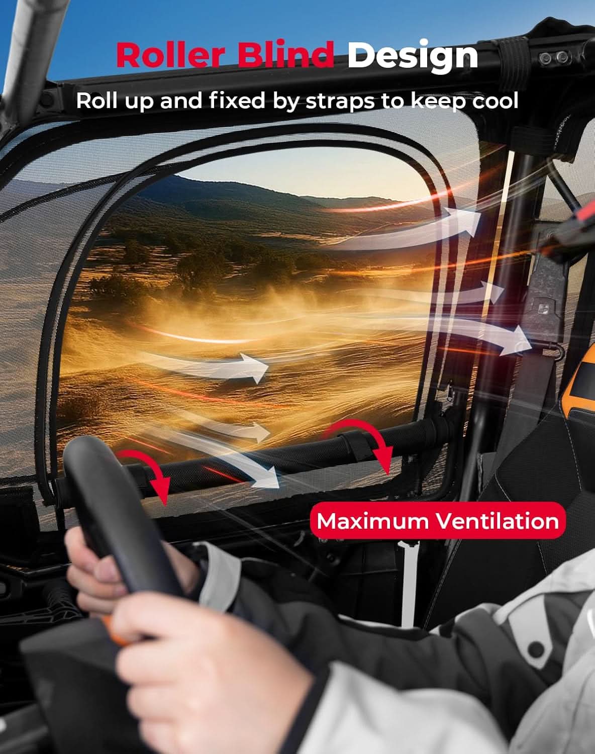 Window Mesh with Steel Frame for 2019-2023 Polaris RZR XP4 1000/ 2019+ Polaris RZR XP - Image 6