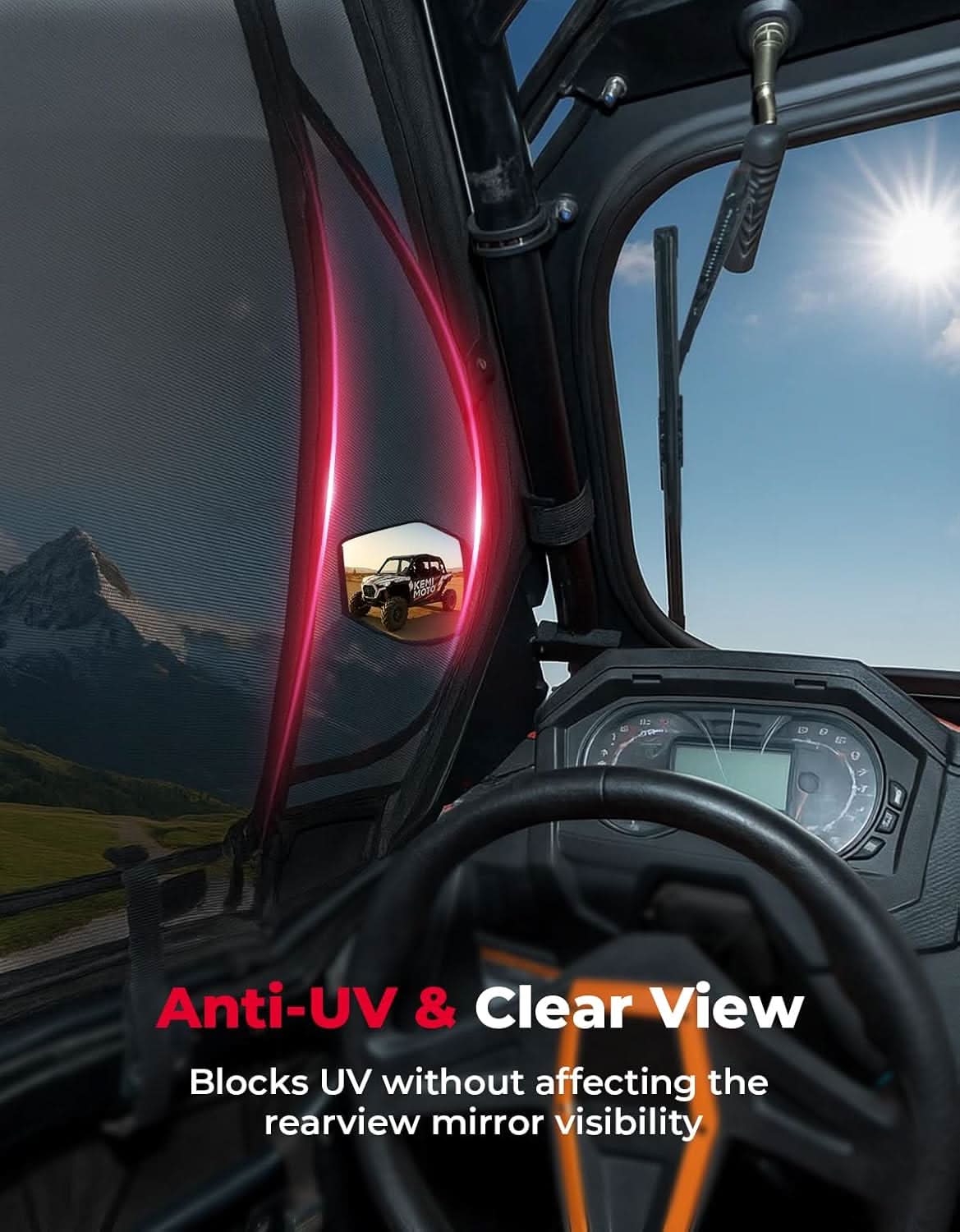 Window Mesh with Steel Frame for 2019-2023 Polaris RZR XP4 1000/ 2019+ Polaris RZR XP - Image 7