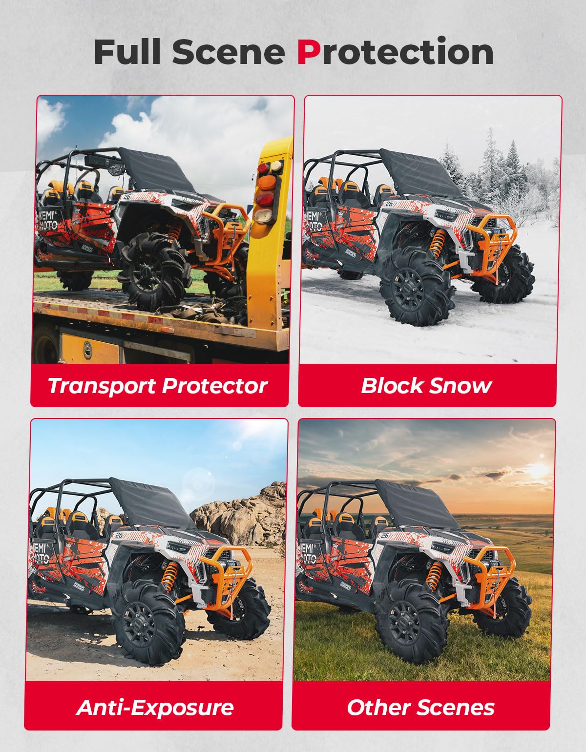 Windshield Cover for Ice and Snow for Polaris RZR XP 1000 / Turbo - Image 2