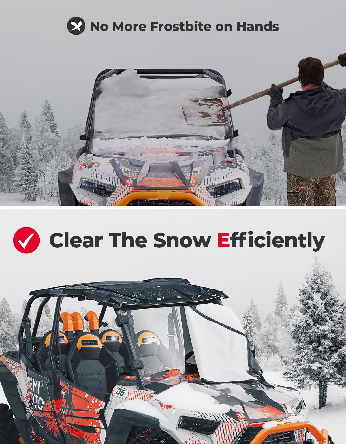 Windshield Cover for Ice and Snow for Polaris RZR XP 1000 / Turbo - Image 3