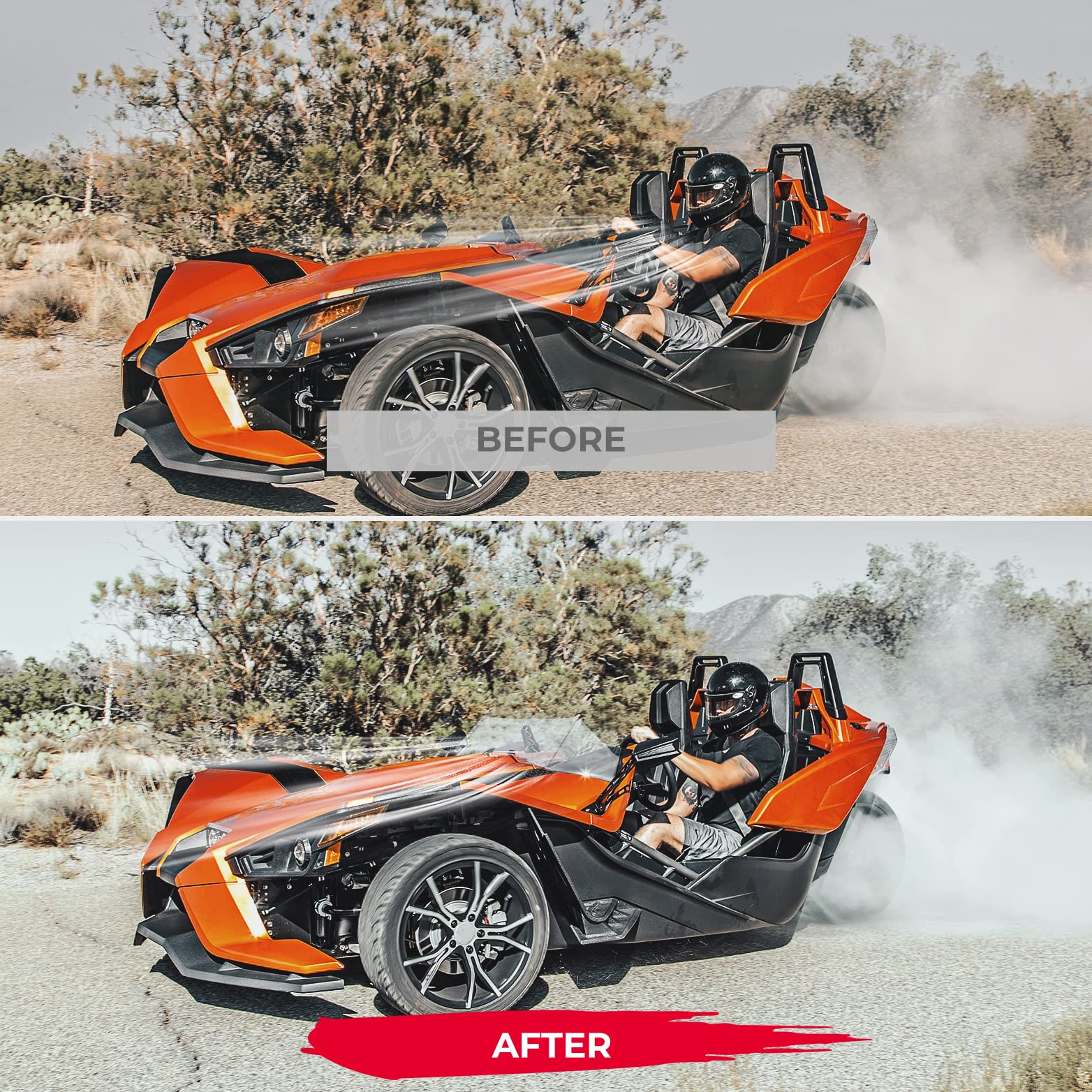 Windshield Wind Deflector & Side Storage Bags for Polaris Slingshot - Image 4