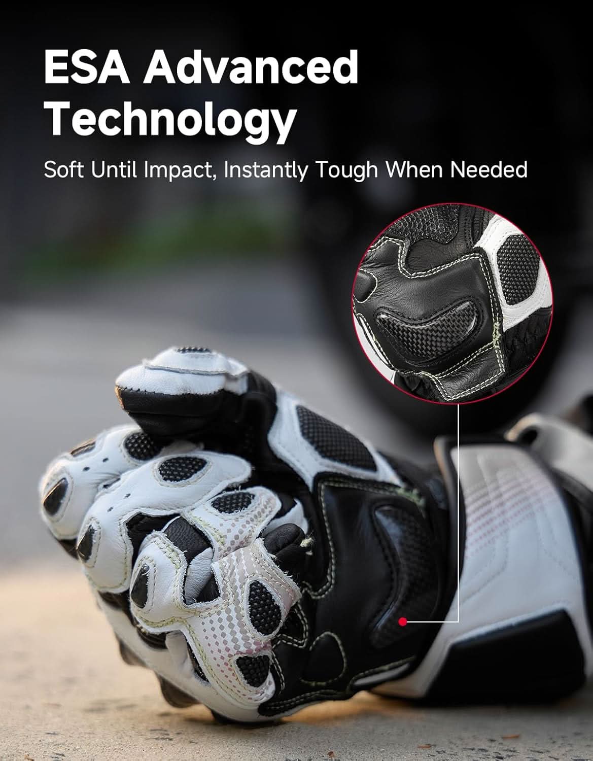 Women Carbon Fiber Motorcycle Gloves - Image 3