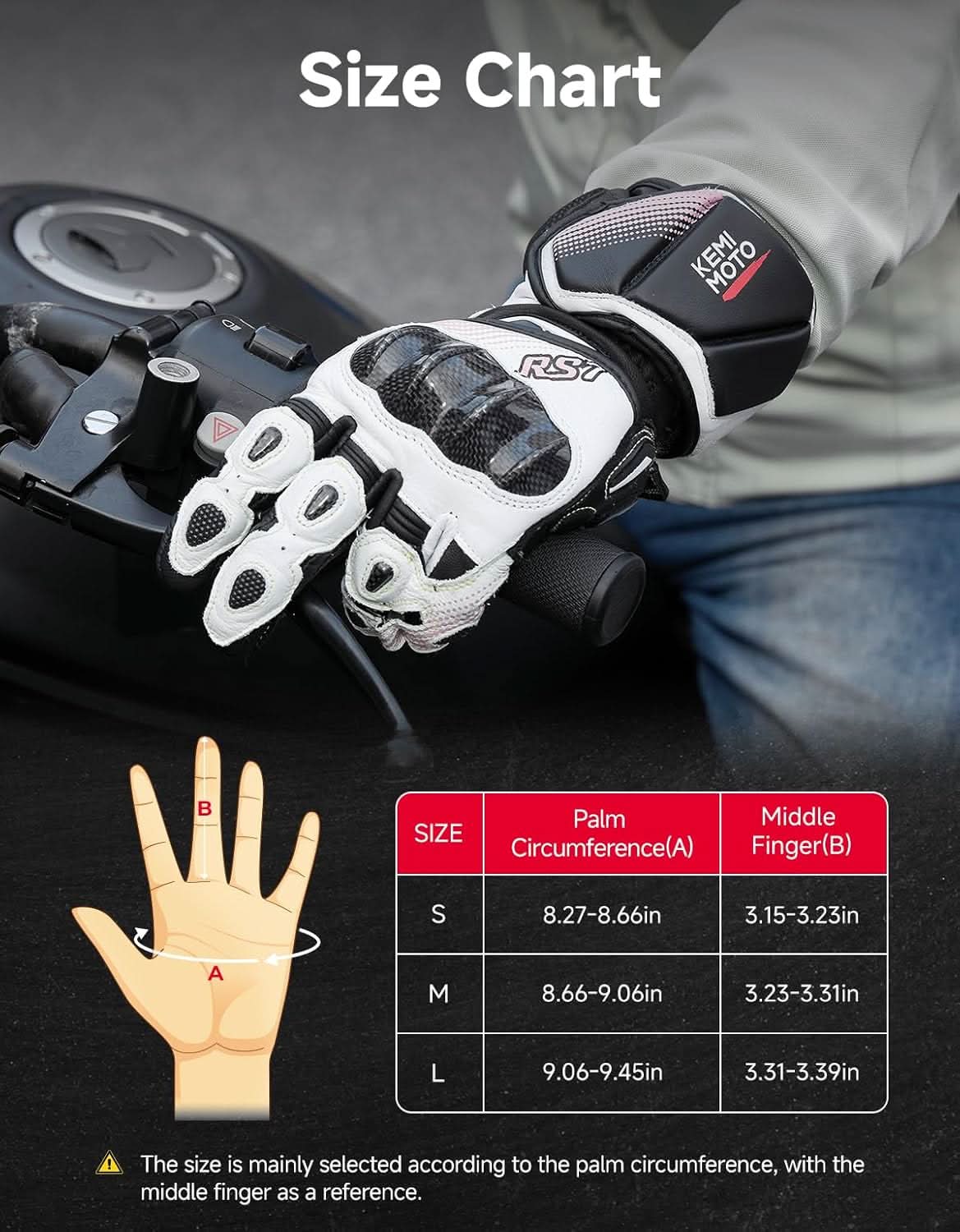 Women Carbon Fiber Motorcycle Gloves - Image 6