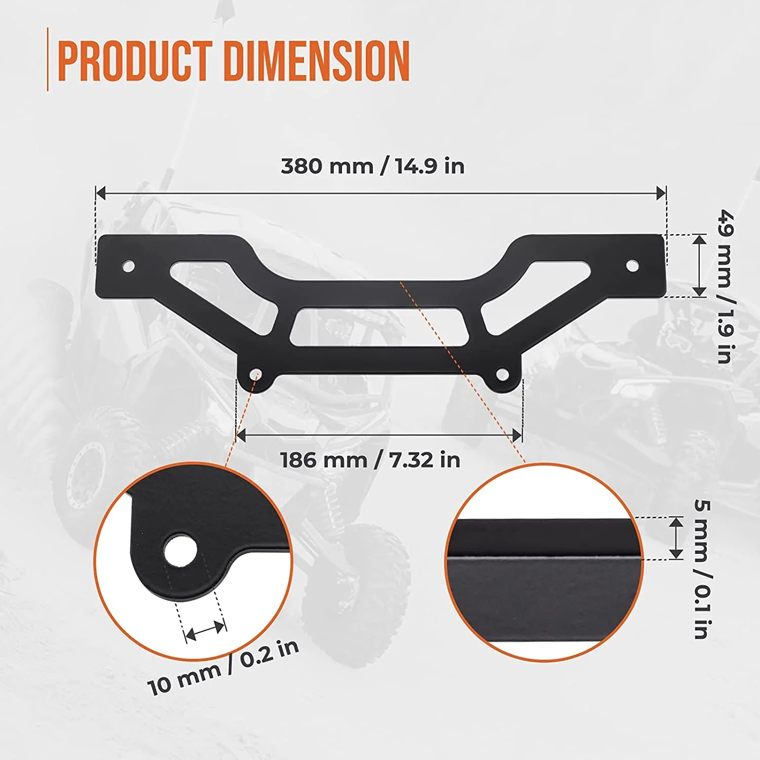 Shock Tower Light Bar Mount for Can-Am Maverick X3 - Image 2