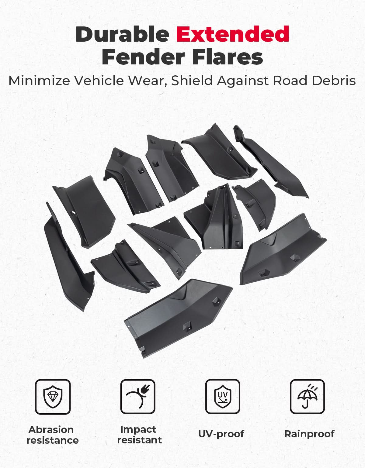 XXL Fender Flares for Kawasaki Teryx KRX4 1000 - Image 3