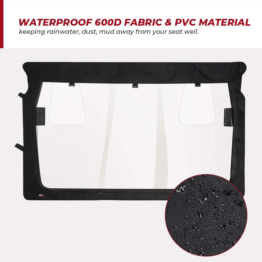 Rear Windshield with Zipper Back for Yamaha Rhino / Massimo - Image 8