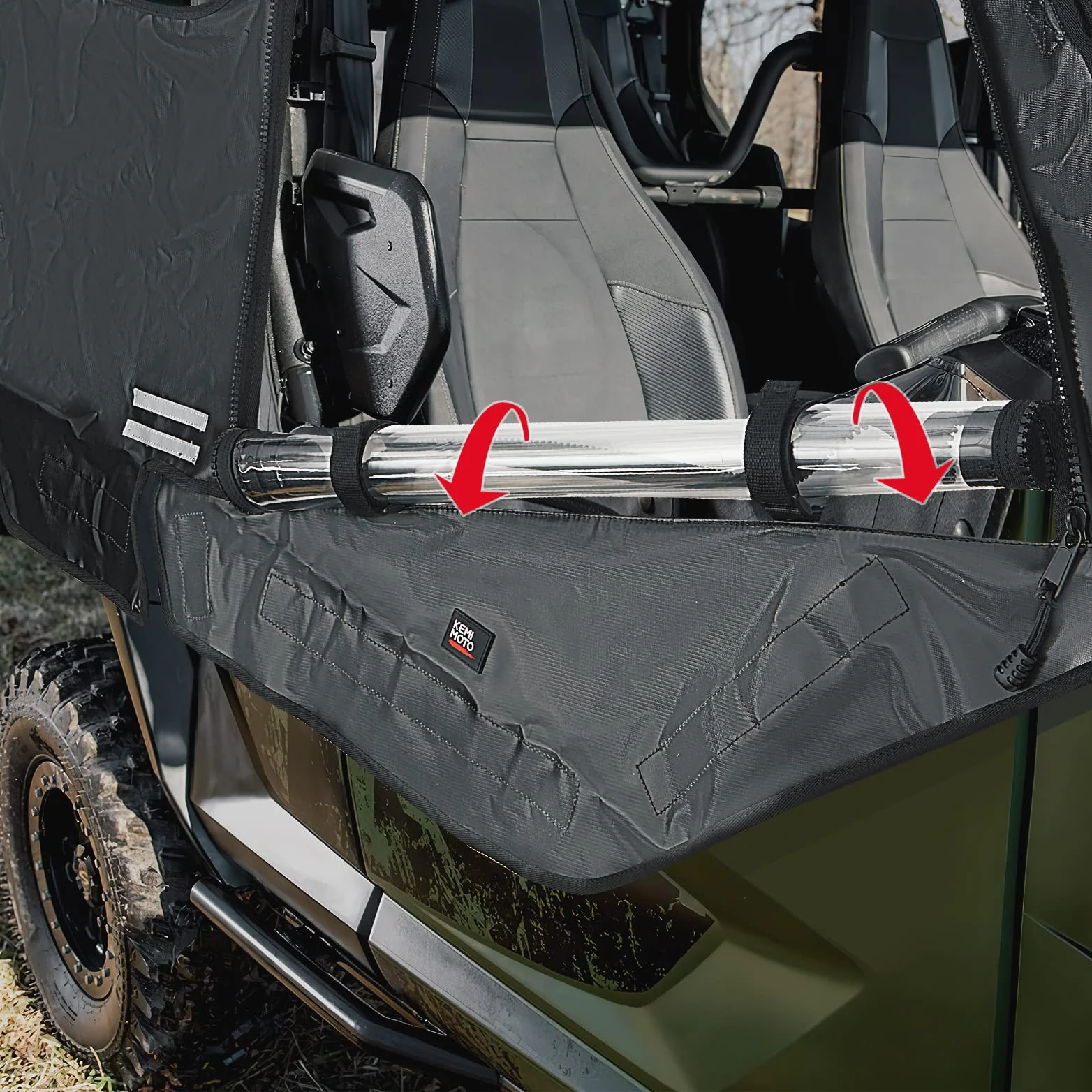 Soft Cab Enclosure Upper Doors for Yamaha Wolverine X4/SE 2018-2020 - Image 4